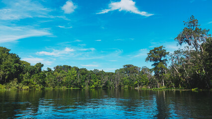 clouds over the river