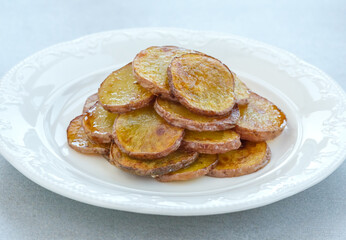 Portion of fried potatoes