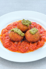 Fish balls on the plate