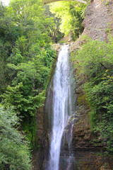 small picturesque mountain waterfall Tbilisi