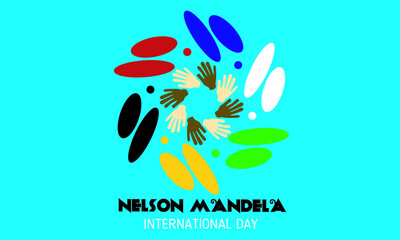 Nelson Mandela International day. The hero against apartheid from south africa - obrazy, fototapety, plakaty