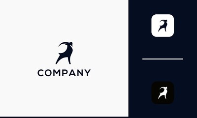 Goat logo vector Premium Vector