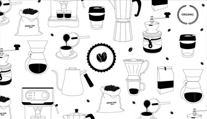 Coffee Shop / set of coffee products, icons