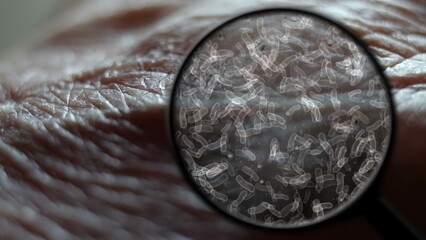 Searching for bacteria on human skin