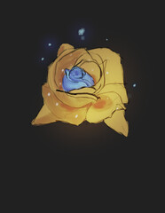 Magnificent flower with magical radiance