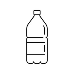 Water bottle icon vector illustration in outline style
