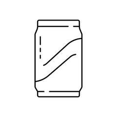 Canned drink icon vector illustrationin outline style