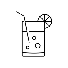 Juice icon vector illustration in outline style