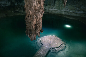 Cenote Suytun at Valladolid, Yucatan, Mexico