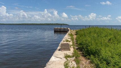 wooden pier on the lake