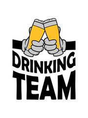 Drinking Team Bierglas anstoßen 