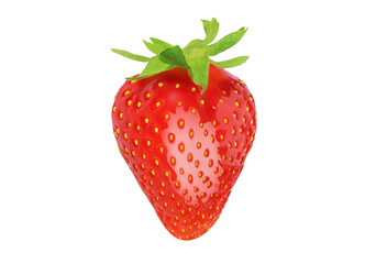 Strawberries on an isolated white background