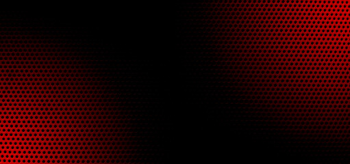 Abstract red and black polka dot background illustration.