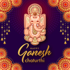 Happy Ganesh Chaturthi greetings festival
