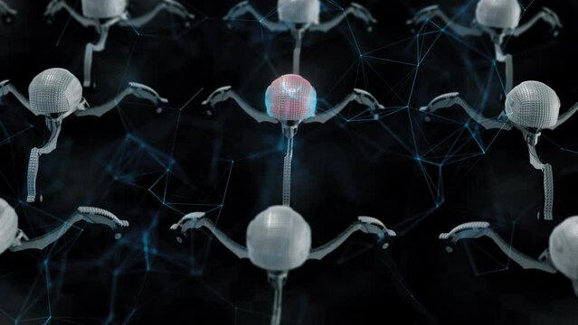 Nano Robots Army. High quality 4k footage