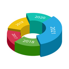 Presentation management data chart, diagram, percentage progress infographic. For corporatereport, annual reports, marketing and presentation. Vector Illustration