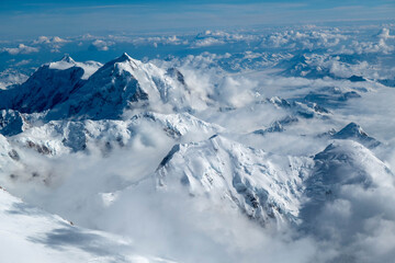 Fototapeta na wymiar Alaska Range & Mt. Hunter