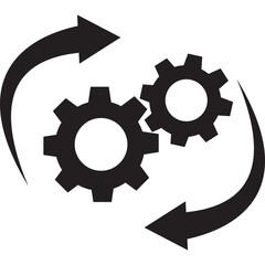 process icon on white background. agile process sign. flat style.