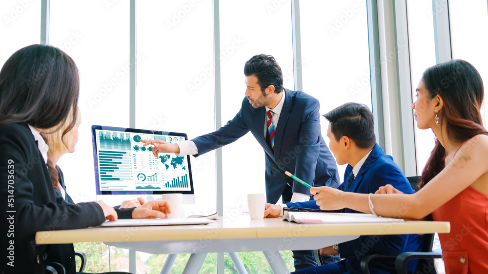 Poster business data dashboard analysis by ingenious computer software . investment application display bus
