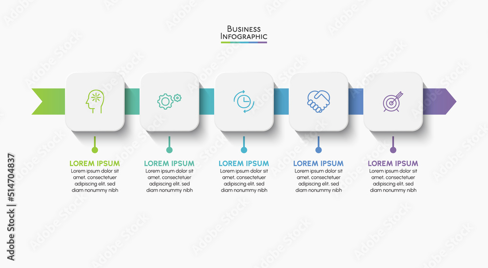 Wall mural business data visualization. timeline infographic icons designed for abstract background template mi