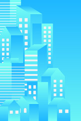 背景素材_シンプルなビル街_グラデーション