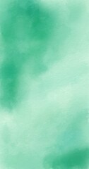 Green Hand Painted Watercolor Background with Paper Texture