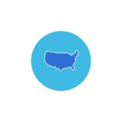 map united status logo illustration design