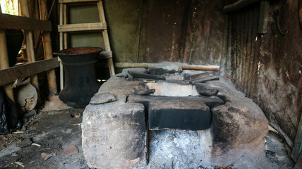  Pawon is traditional kitchen at central java using wood-fired stoves
