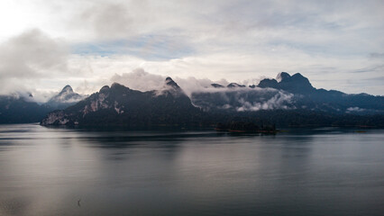 Morning mist in Khao Sok National Park Thailand
