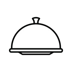 Platter icon. restaurant sign. waiter symbol. vector illustration