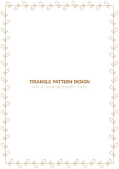 Leaf and flower pattern design with a rectangle border frame