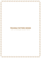 Leaf and flower pattern design with a rectangle border frame