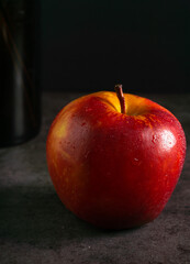 Apples in a dramatic low key concept with a dark background in variety angles for multipurpose