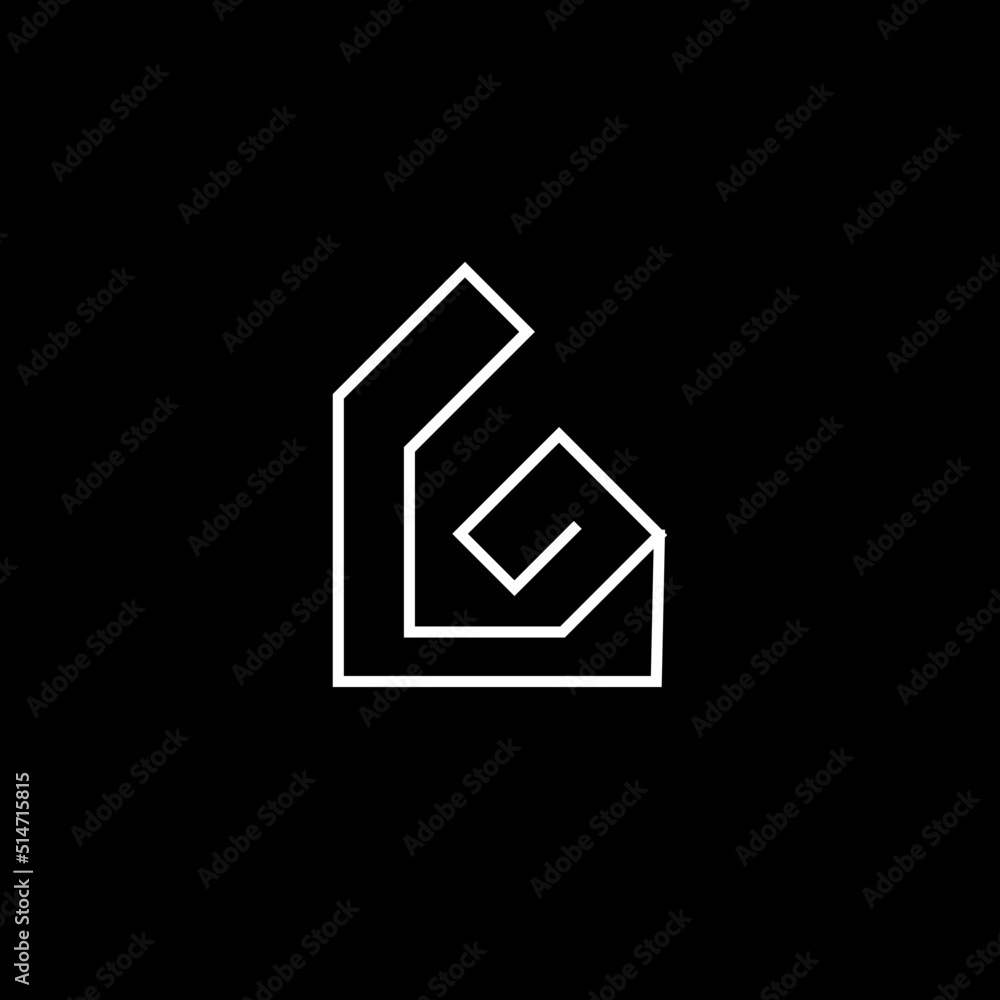 Wall mural simple tech letter g modern logo design template