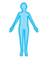 人物全身青いイメージ