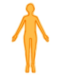 人物全身オレンジのイメージ