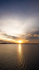 sunset over the sea