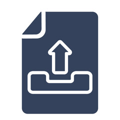 Export and import file icons. Upload, download sign. Share document symbol. 