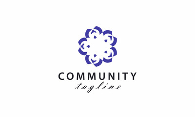 Business logo. Community and support concept created with simple abstract elements.