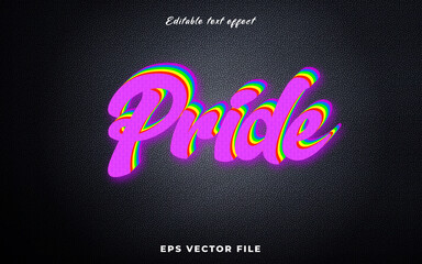 pride editable text effect