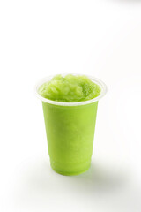 Lemon mint smoothie with ice