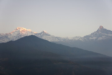 Fototapeta na wymiar ネパール ダンプス ヒマラヤ山脈 Nepal Dhampus Himalayan