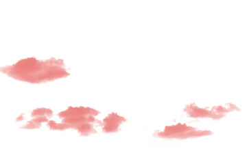 pink smoke or stain isolated on white background 