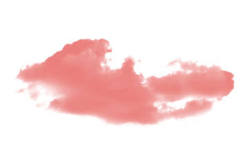 pink smoke or stain isolated on white background 