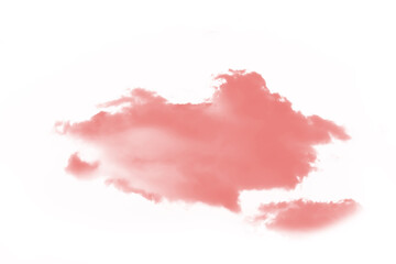 pink smoke or stain isolated on white background 