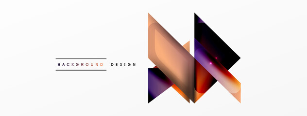 Dynamic 3d geometric abstract background. Triangles and other simple forms composition. Vector Illustration For Wallpaper, Banner, Background, Card, Book Illustration, landing page