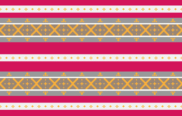 Abstract geometric and tribal patterns, usage design local fabric patterns, Design inspired by indigenous tribes. geometric Vector illustration