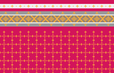 Abstract geometric and tribal patterns, usage design local fabric patterns, Design inspired by indigenous tribes. geometric Vector illustration