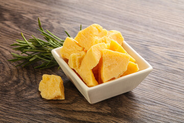 Pieces of delicous parmesan cheese