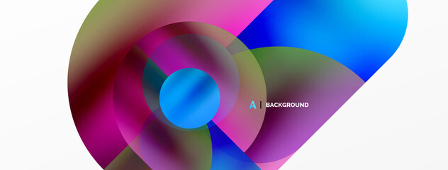 Fototapeta premium Digital web futuristic template. Circle composition abstract background. Vector Illustration For Wallpaper, Banner, Background, Card, Book Illustration, landing page